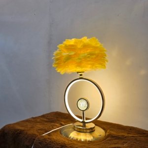 Ostrich Feather Lamp Yellow - 30 inches