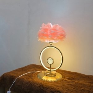 Ostrich Feather Lamp Pink - 30 inches