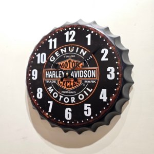 Harley Davidson Theme Metal Wall Clock