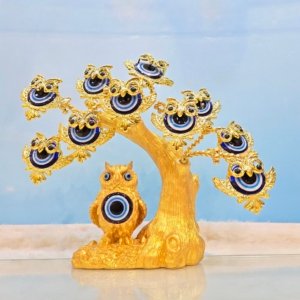 Feng Shui Evil Eye Tree - Owl Caricature