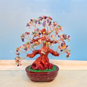 Feng Shui Semi Precious Stone Tree Large Size - 12 inches