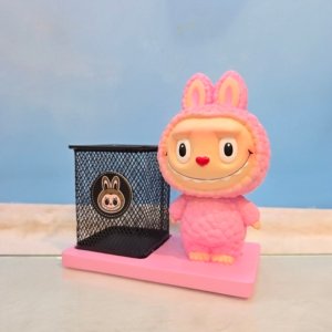 Labubu Theme Desk Organiser - Pink (Action Figure)