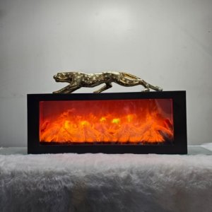 LED Fireplace Lamp - 22 × 09 inches (Black)(Natural Lights)