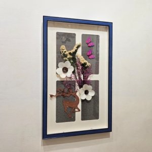 Royal Framing Dry Flower Shadow Box Painting, Reindeer (Any Random Design) - 14 × 22 inches Copy