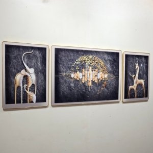 Metal Art Design - 3 Piece Crystal Painting Set - 48 × 16 inches (Small)