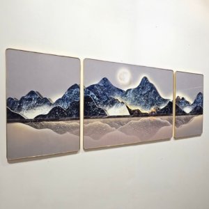 Nightscape - 3 Piece Crystal Painting Set - 48 × 16 inches (Small)