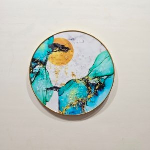 Emerald Marble Design Crystal Painting - 12 inches