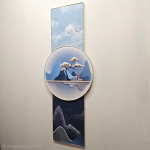 Reindeer Landscape (Vertical) Crystal Painting - 60 × 24 inches