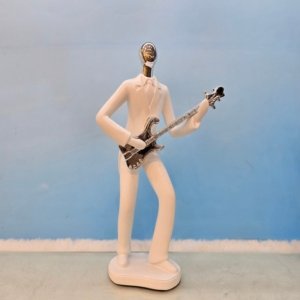 Musician Guitar Man White - 12 inches