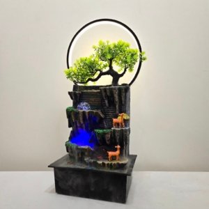"Amazon Forest" Water Fountain With Ring Light and Smog Machine/Mist Maker - 26 inches