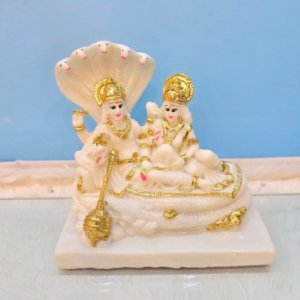 Vishnu Laxmi (Gold Foil) - 09 inches