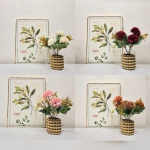 Golden Flower Vase/Plants/Flower Pot Daffodils (Electroplated) - 10 inches