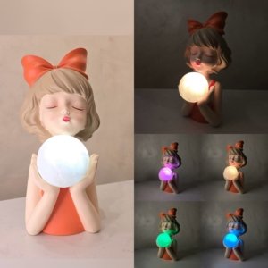 Moon Light Ball Lady Orange - 13 inches (10 Light Modes)