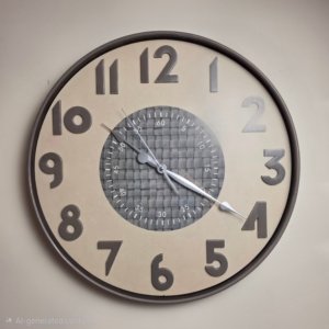 Pintresty Numerical Dial Grey Wall Clock (Large) - 20 inches